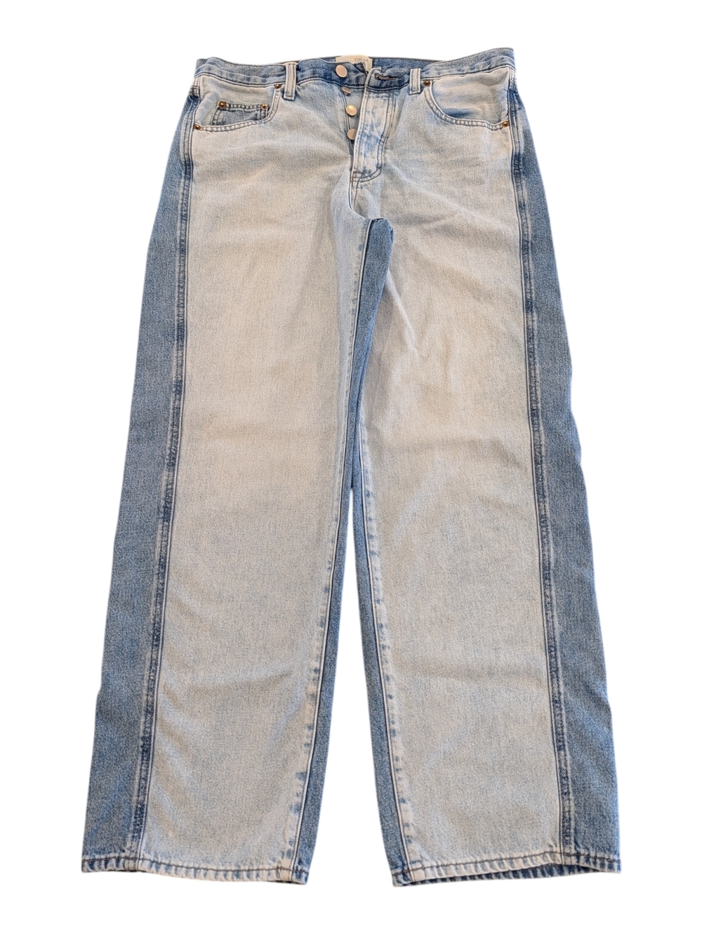 Universal Thread Two-Tone Denim Jeans — Navy & Light Blue